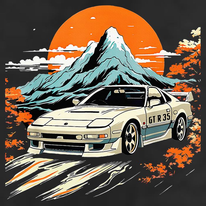 Jdm Car Japanese Retro Car Racing Drifting Legends Tuning 7 Panel Mesh Trucker Snapback Hat