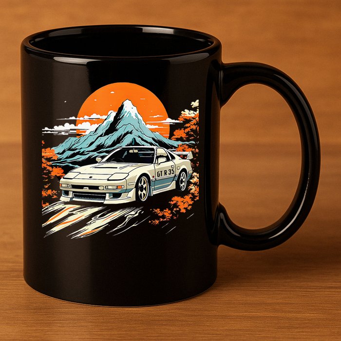 Jdm Car Japanese Retro Car Racing Drifting Legends Tuning 11oz C Handle Ceramic Mug