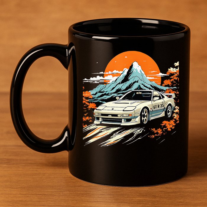 Jdm Car Japanese Retro Car Racing Drifting Legends Tuning 11oz C Handle Ceramic Mug