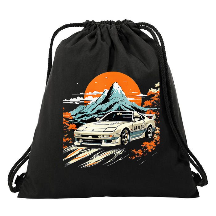 Jdm Car Japanese Retro Car Racing Drifting Legends Tuning Drawstring Bag