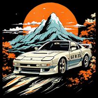 Jdm Car Japanese Retro Car Racing Drifting Legends Tuning 16 in Basic Backpack