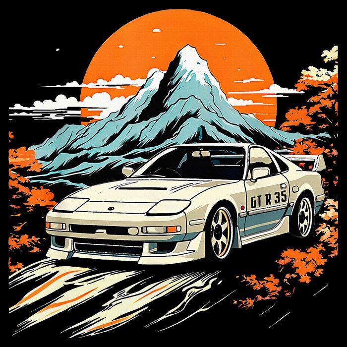 Jdm Car Japanese Retro Car Racing Drifting Legends Tuning 16 in Basic Backpack