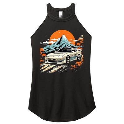 Jdm Car Japanese Retro Car Racing Drifting Legends Tuning Women's Perfect Tri Rocker Tank