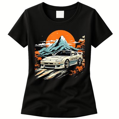 Jdm Car Japanese Retro Car Racing Drifting Legends Tuning Womens T-Shirt
