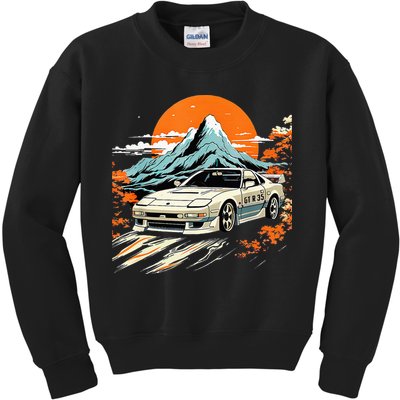 Jdm Car Japanese Retro Car Racing Drifting Legends Tuning Kids Sweatshirt