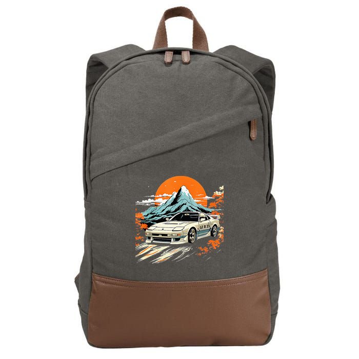 Jdm Car Japanese Retro Car Racing Drifting Legends Tuning Cotton Canvas Backpack