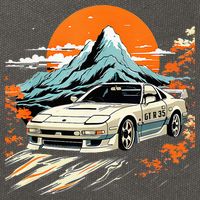 Jdm Car Japanese Retro Car Racing Drifting Legends Tuning Cotton Canvas Backpack
