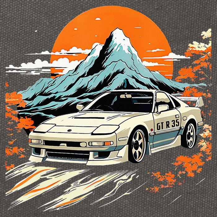 Jdm Car Japanese Retro Car Racing Drifting Legends Tuning Cotton Canvas Backpack