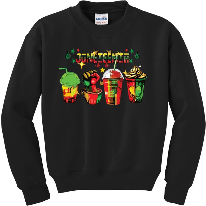 Juneteenth Coffee Kids Sweatshirt