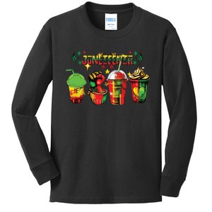 Juneteenth Coffee Kids Long Sleeve Shirt