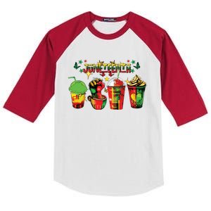 Juneteenth Coffee Kids Colorblock Raglan Jersey