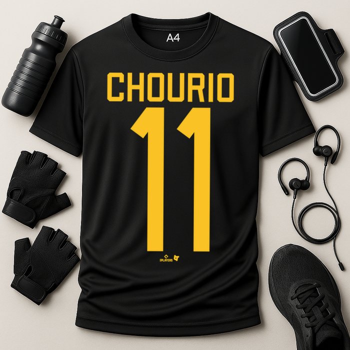 Jackson Chourio Jersey Front Back 11 Cooling Performance Crew T-Shirt
