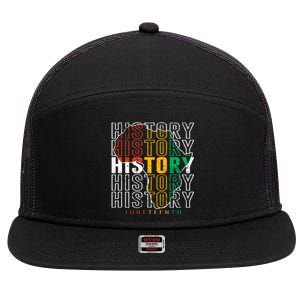 Junenth Celebration Junenth 1865 Gift 7 Panel Mesh Trucker Snapback Hat