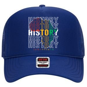 Junenth Celebration Junenth 1865 Gift High Crown Mesh Back Trucker Hat