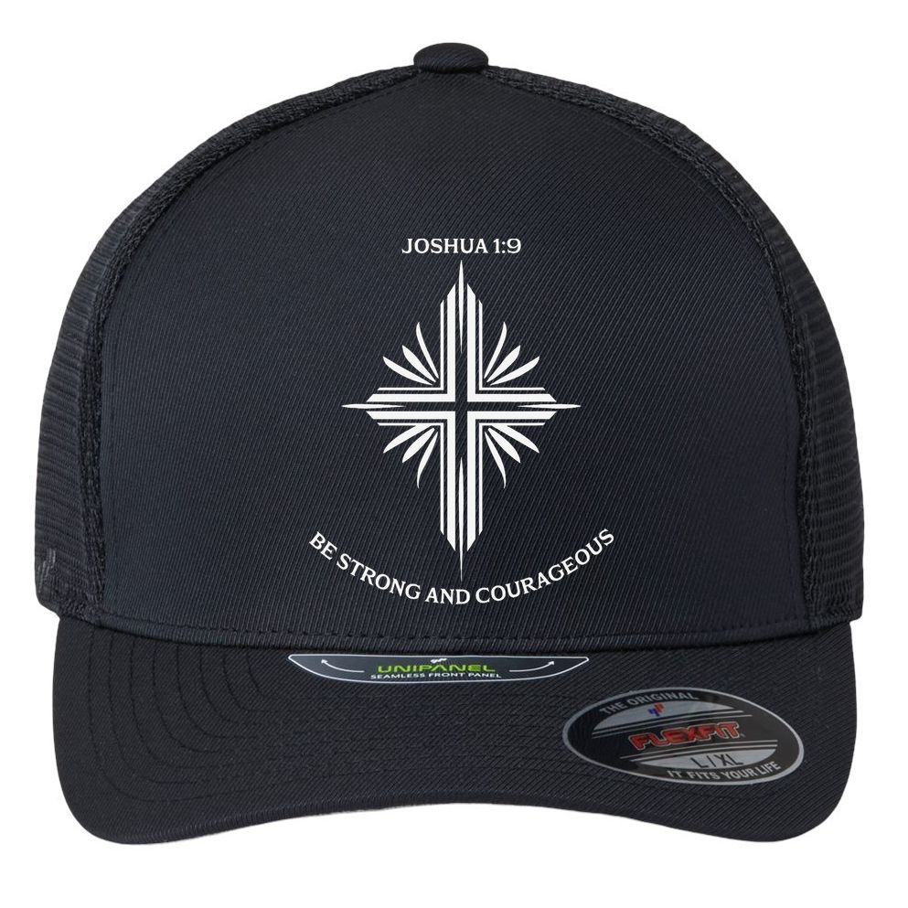 Jesus Cross Joshua 19 Inspirational Design Flexfit Unipanel Trucker Cap