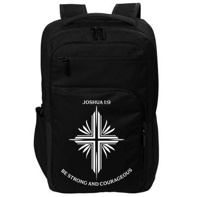 Jesus Cross Joshua 19 Inspirational Design Impact Tech Backpack
