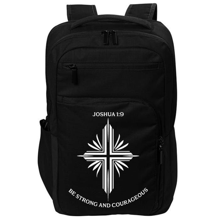Jesus Cross Joshua 19 Inspirational Design Impact Tech Backpack