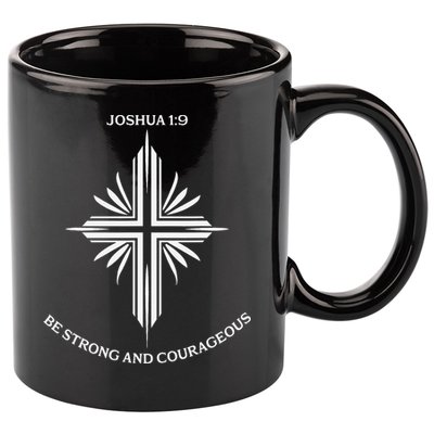 Jesus Cross Joshua 19 Inspirational Design 11oz C Handle Ceramic Mug