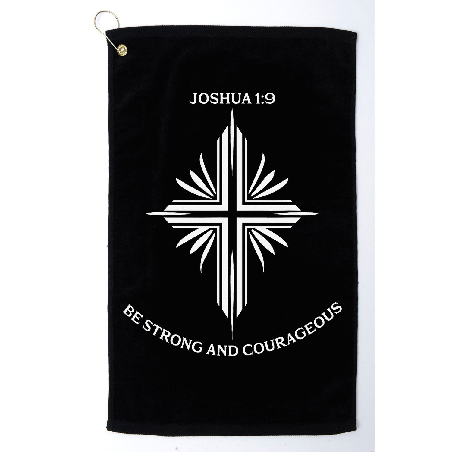 Jesus Cross Joshua 19 Inspirational Design Golf Towel