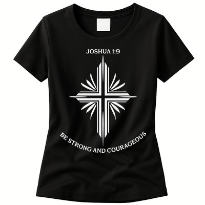Jesus Cross Joshua 19 Inspirational Design Womens T-Shirt