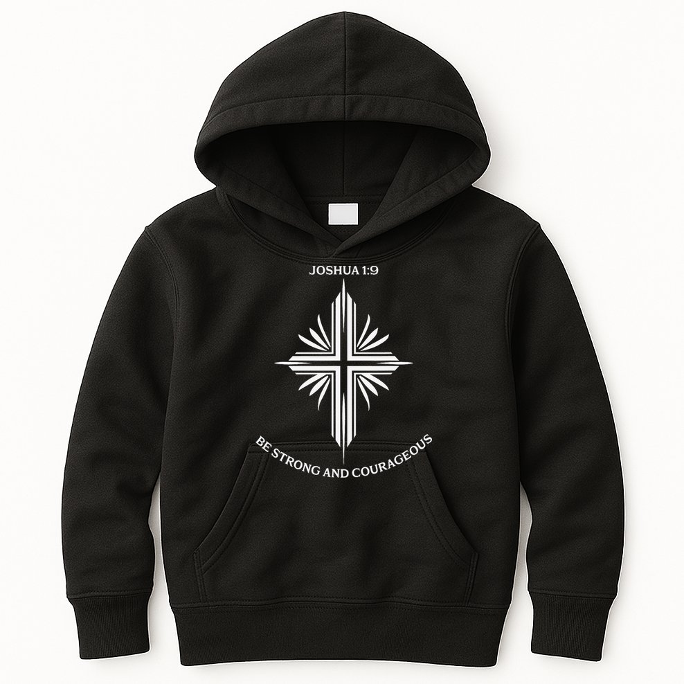 Jesus Cross Joshua 19 Inspirational Design Kids Hoodie