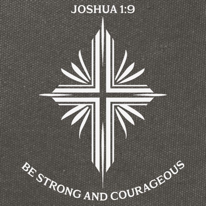 Jesus Cross Joshua 19 Inspirational Design Cotton Canvas Backpack
