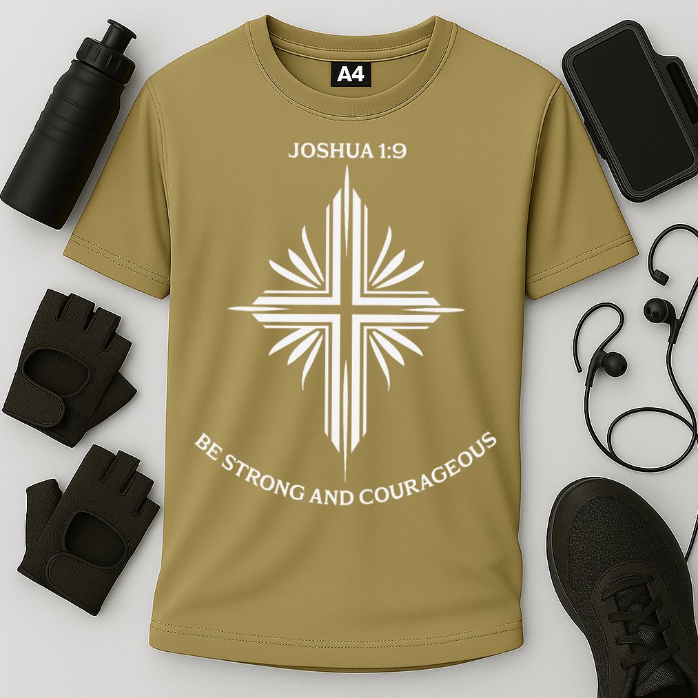 Jesus Cross Joshua 19 Inspirational Design Cooling Performance Crew T-Shirt