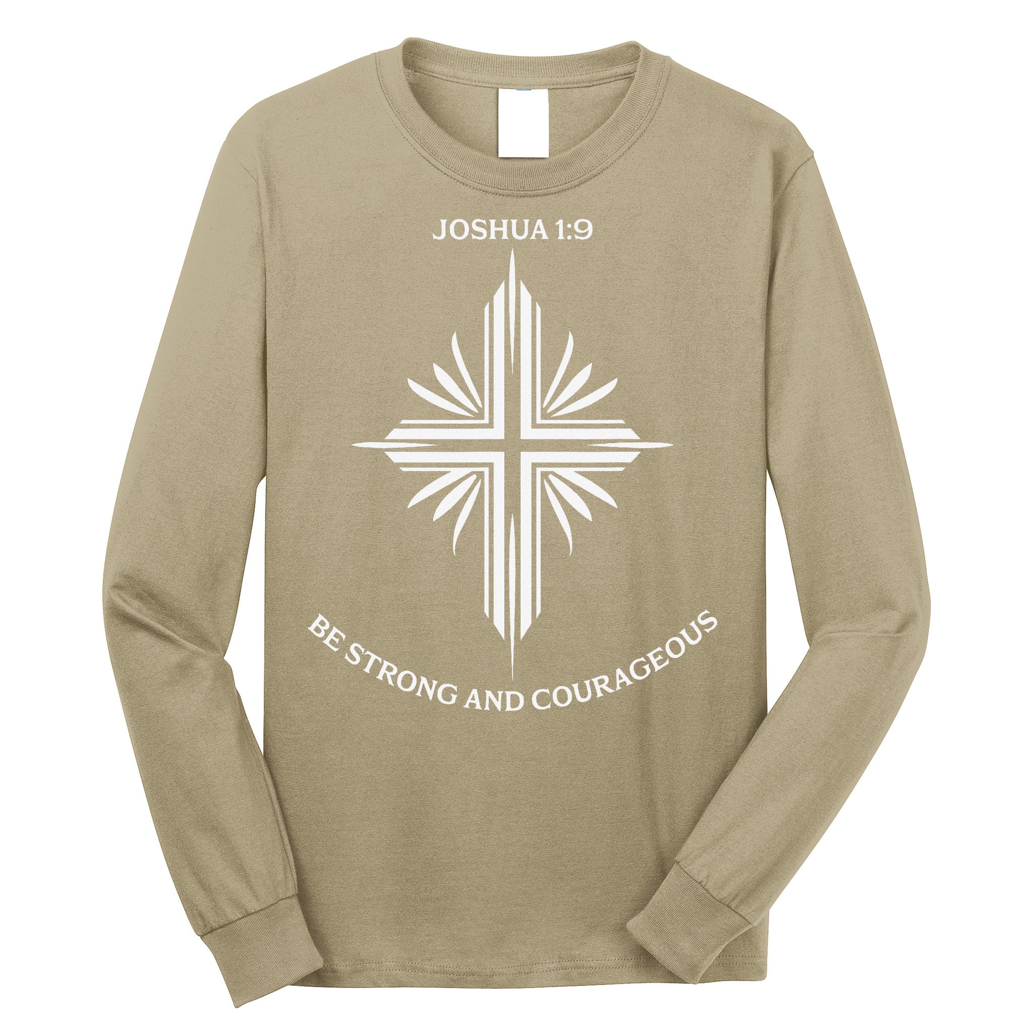 Jesus Cross Joshua 19 Inspirational Design Long Sleeve Shirt