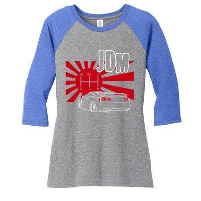 Jdm Car Japanese Street Racing Drifting Gift Women's Tri-Blend 3/4-Sleeve Raglan Shirt