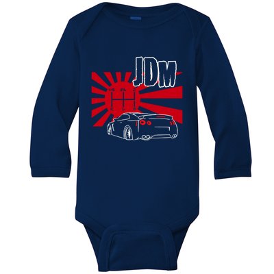 Jdm Car Japanese Street Racing Drifting Gift Baby Long Sleeve Bodysuit