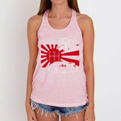 Jdm Car Japanese Street Racing Drifting Gift Women's Knotted Racerback Tank