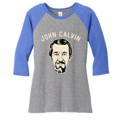 John Calvin Women's Tri-Blend 3/4-Sleeve Raglan Shirt