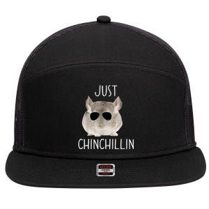 Just Chinchillin 7 Panel Mesh Trucker Snapback Hat