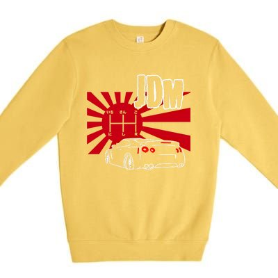 Jdm Car Japanese Street Racing Drifting Gift Premium Crewneck Sweatshirt