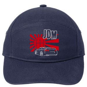 Jdm Car Japanese Street Racing Drifting Gift 7-Panel Snapback Hat