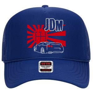 Jdm Car Japanese Street Racing Drifting Gift High Crown Mesh Back Trucker Hat