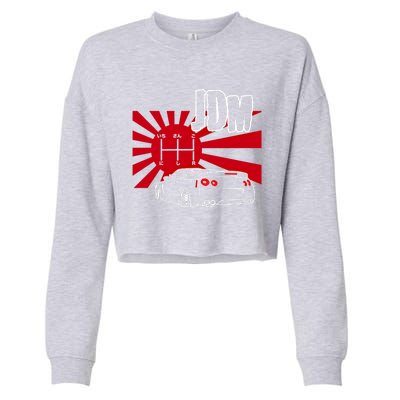 Jdm Car Japanese Street Racing Drifting Gift Cropped Pullover Crew