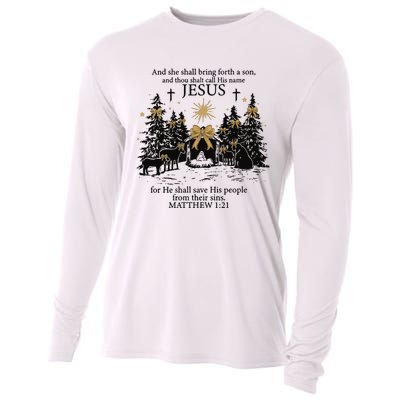 Jesus Christmas Cooling Performance Long Sleeve Crew