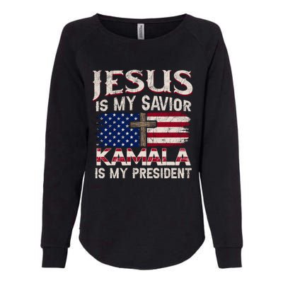 Jesus Christ Kamala Harris 2024 For President Christian Womens California Wash Sweatshirt