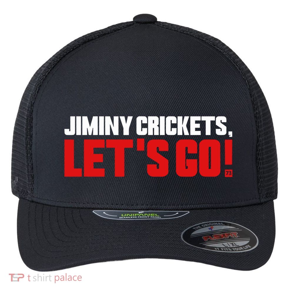 Jiminy Crickets LetS Go Flexfit Unipanel Trucker Cap