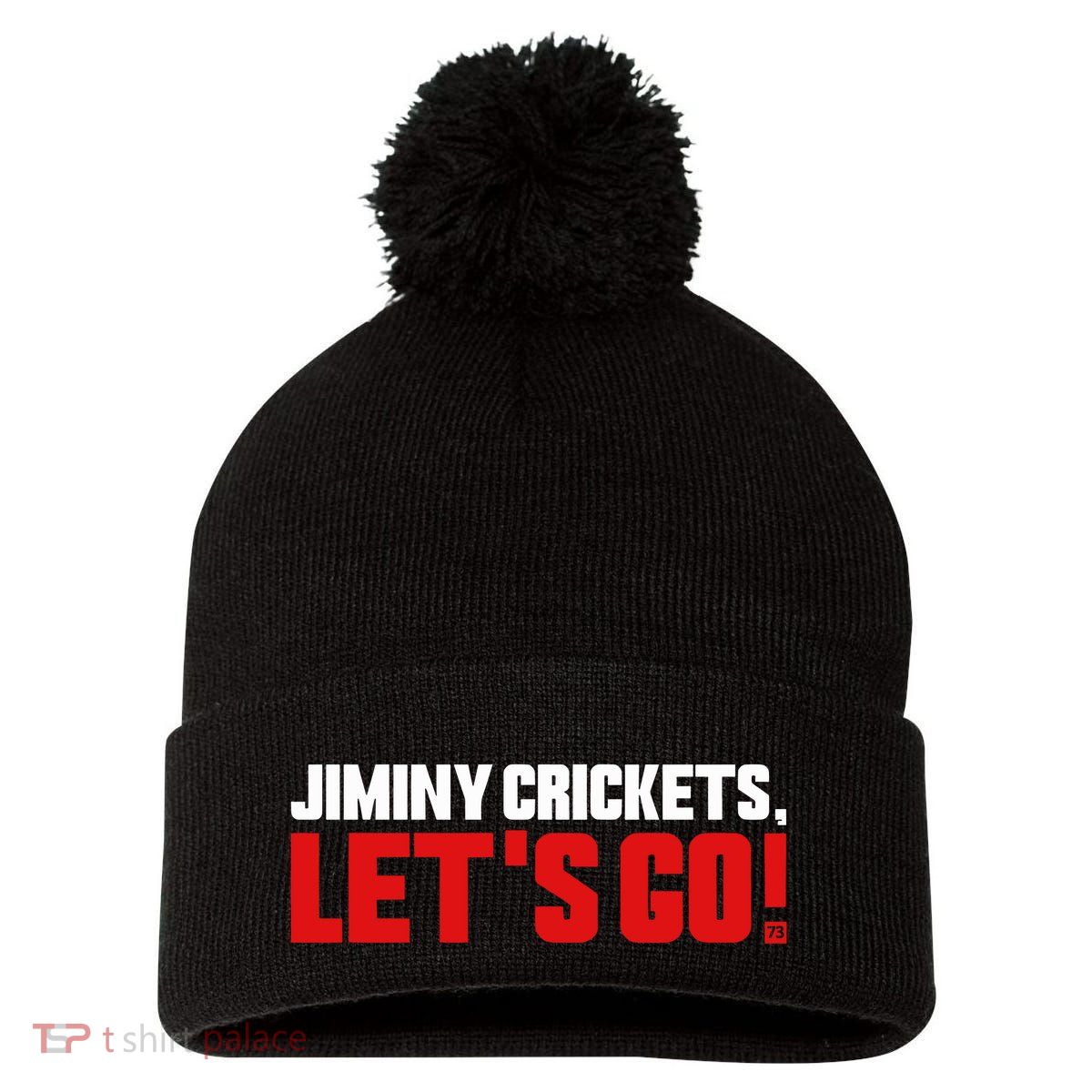 Jiminy Crickets LetS Go Pom Pom 12in Knit Beanie