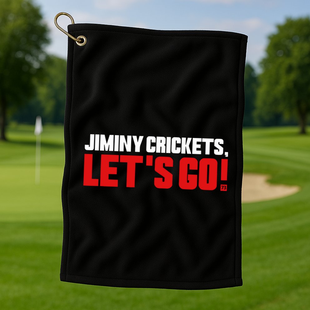 Jiminy Crickets LetS Go Golf Towel