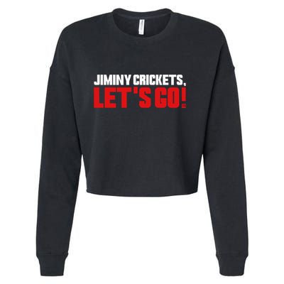 Jiminy Crickets LetS Go Cropped Pullover Crew