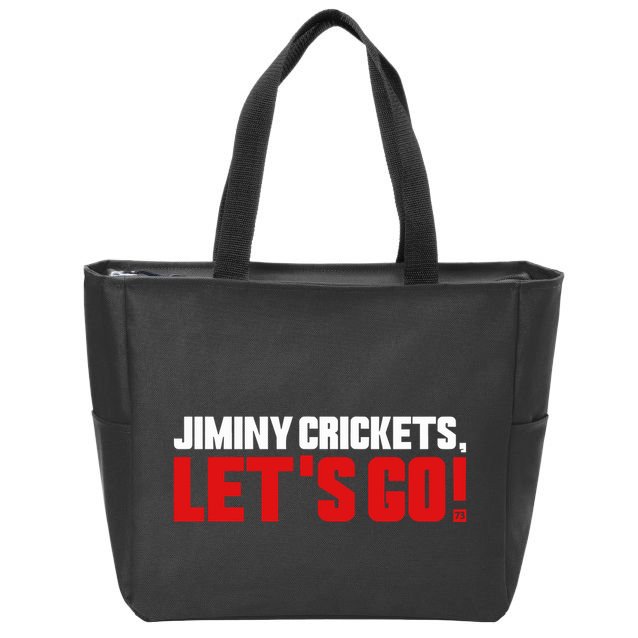 Jiminy Crickets LetS Go Zip Tote Bag