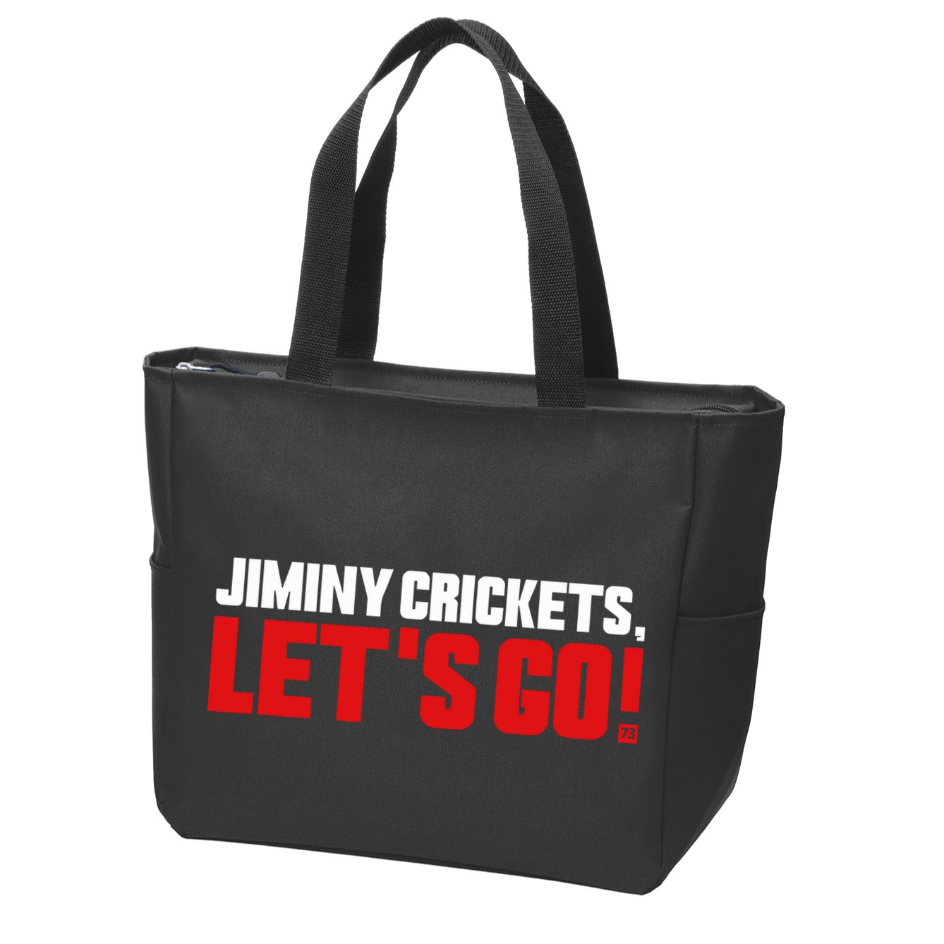Jiminy Crickets LetS Go Zip Tote Bag