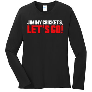 Jiminy Crickets Let’S Go Ladies Long Sleeve Shirt