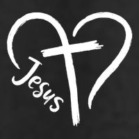 Jesus Cross Love Heart Christianity 7 Panel Mesh Trucker Snapback Hat