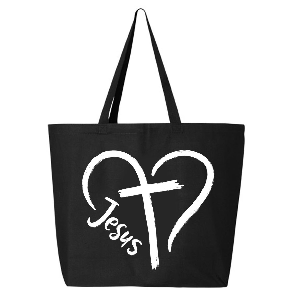 Jesus Cross Love Heart Christianity 25L Jumbo Tote