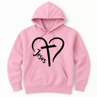Jesus Cross Love Heart Christianity Hoodie