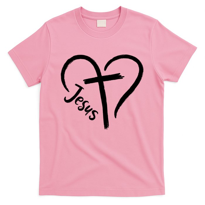 Jesus Cross Love Heart Christianity T-Shirt